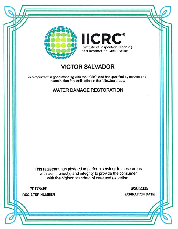 Jonathan Gonzales IICRC License